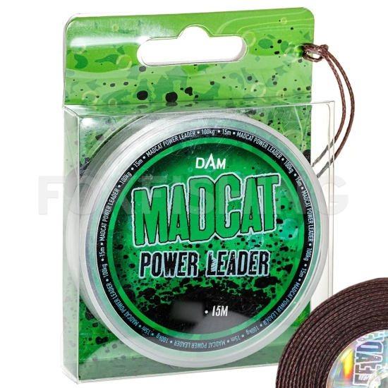 MADCAT plecionka przyponowa POWER LEADER 130kg 15m